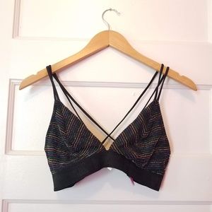 Sparkly Metallic PINK Bralette